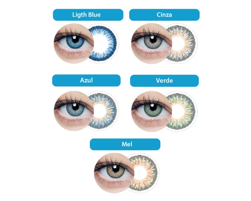 Informação técnica Lentes de contato coloridas Bioblue Color 1-Day - Sem grau
