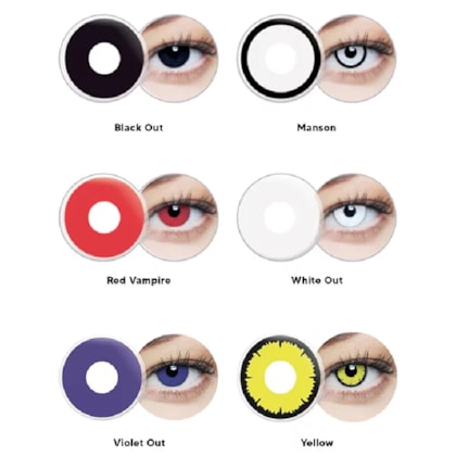Lentes de contato coloridas Biosoft Color Phantom - Amarela