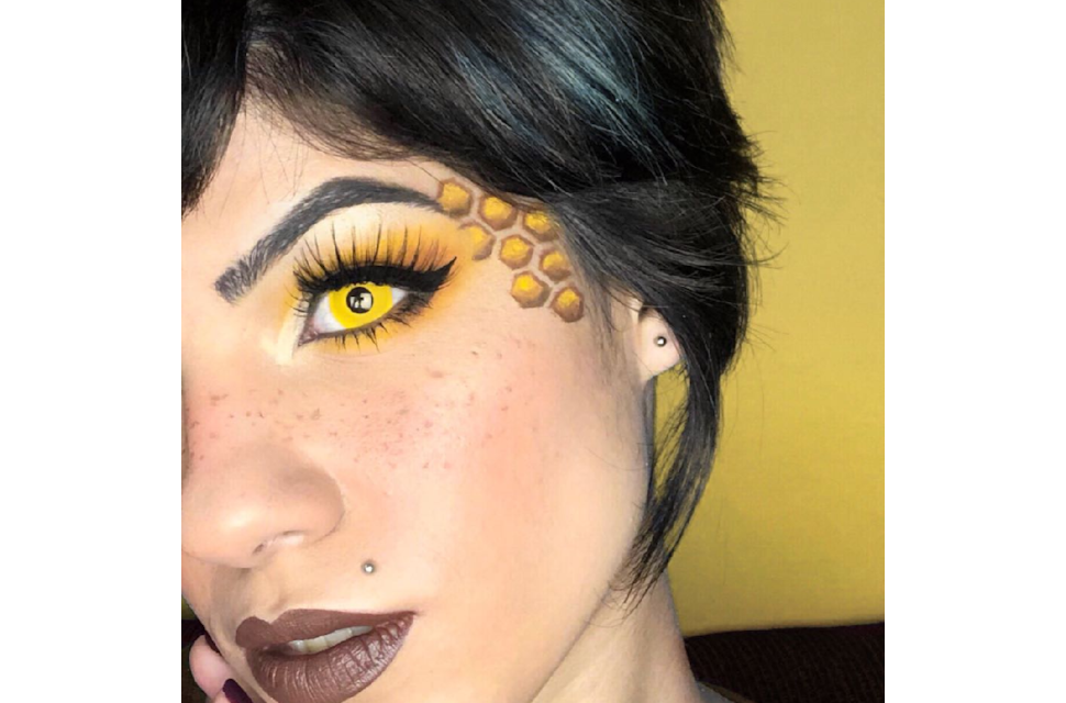 Lentes de contato coloridas Fantasy Halloween - Amarela