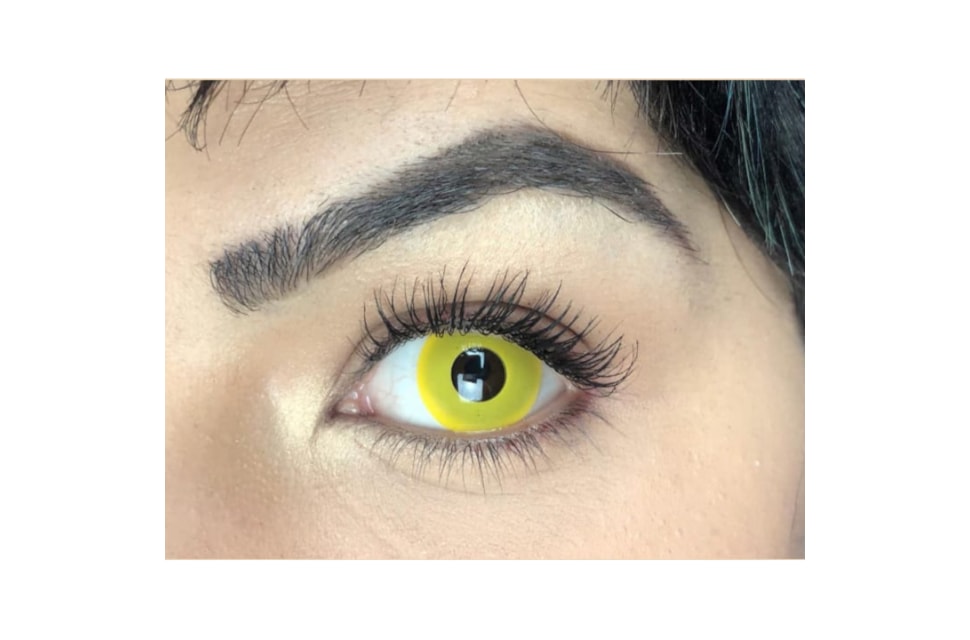 Lentes de contato coloridas Fantasy Halloween - Amarela