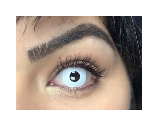 Lentes de contato coloridas Fantasy Halloween - Branca Lentes de contato coloridas Fantasy Halloween - Branca