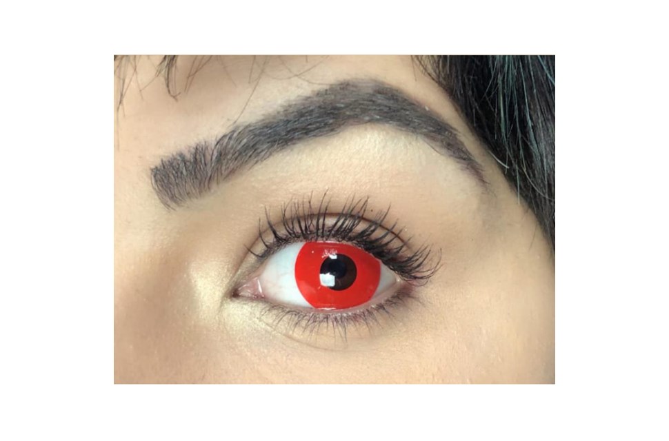 Lentes de contato coloridas Fantasy Halloween - Vermelha-foto-do-produto-0