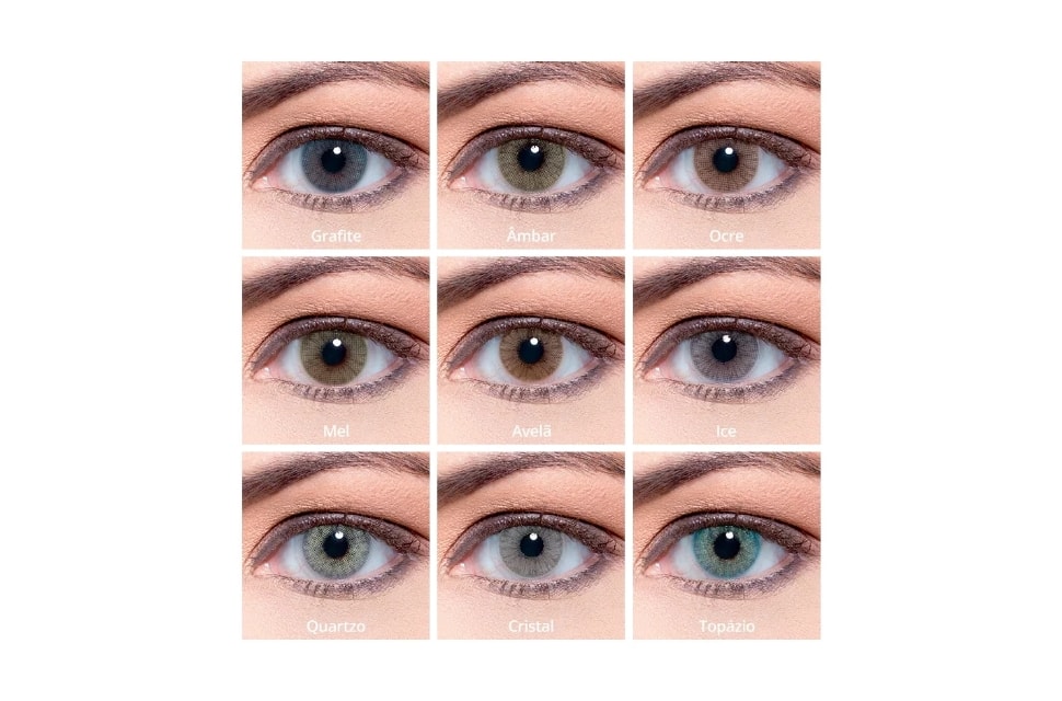 Lentes de contato coloridas Hidrocor - Kit sem grau