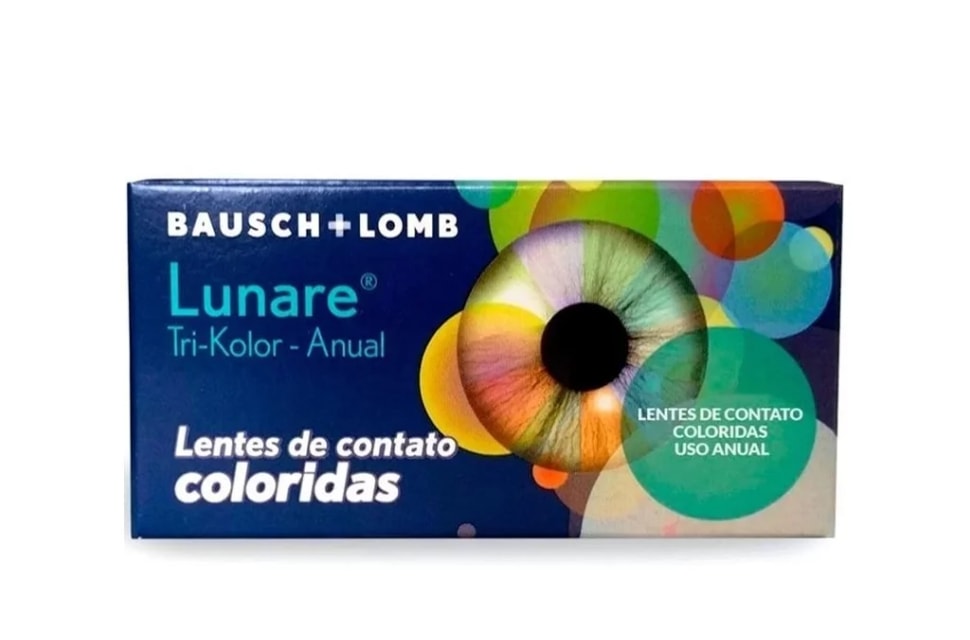Lentes de contato coloridas Lunare Tri-Kolor anual - Sem grau