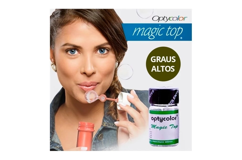 Lentes de Contato Coloridas Magic Top - Graus Altos