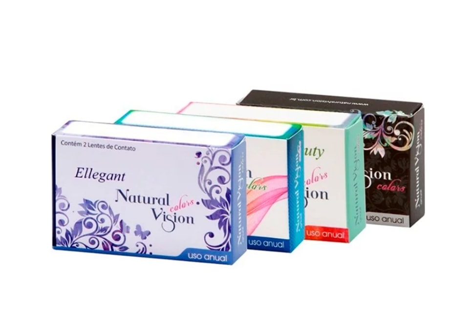 Lentes de contato coloridas Natural Vision anual - Sem grau