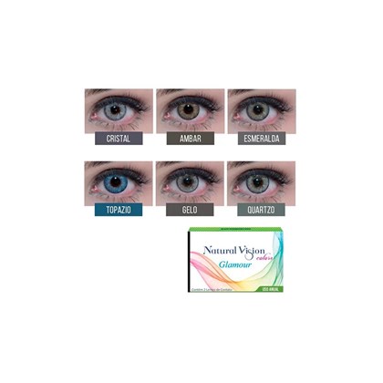 Lentes de contato coloridas Natural Vision anual - Sem grau.