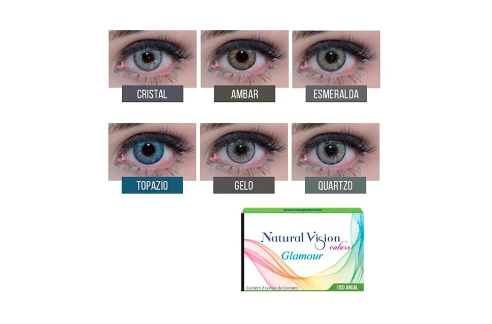 Lentes de contato coloridas Natural Vision anual - Sem grau