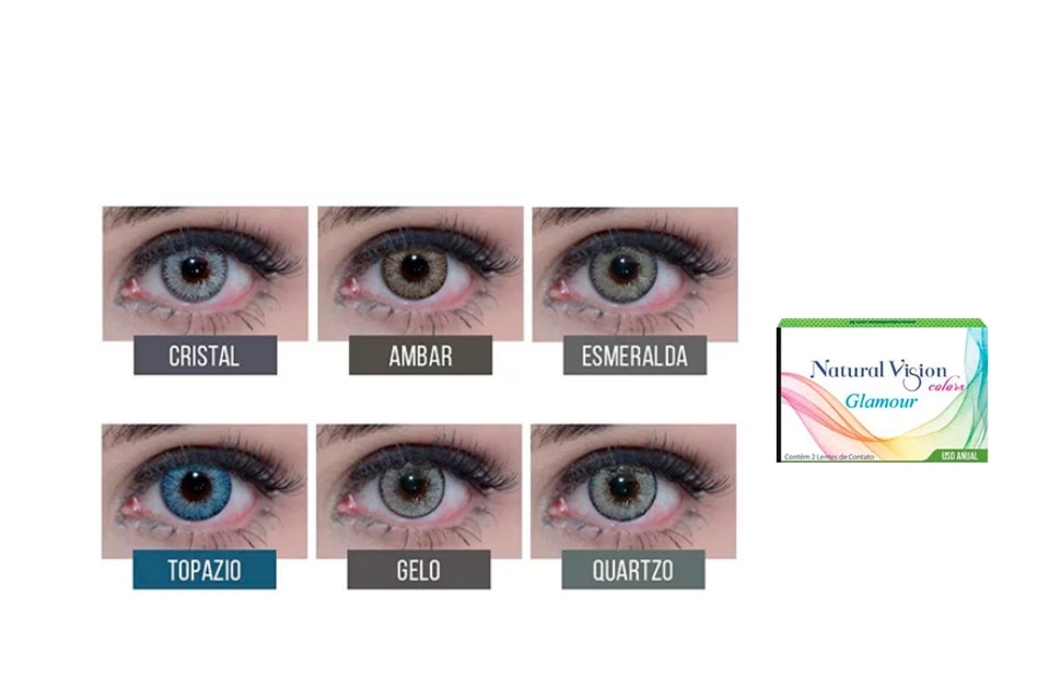 Lentes de Contato Coloridas Natural Vision Mensal - Com Grau