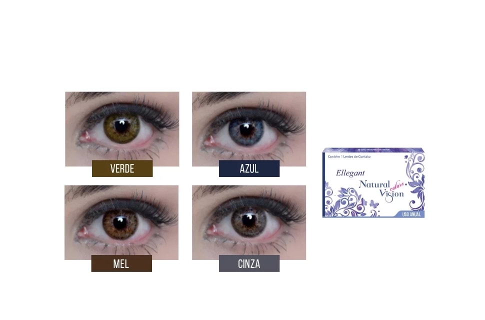 Lentes de Contato Coloridas Natural Vision Mensal - Com Grau