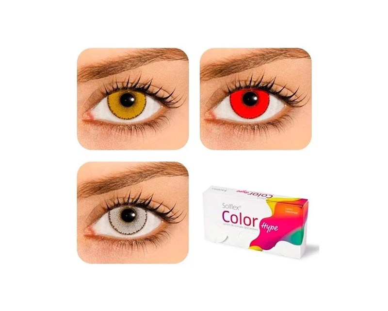 Lentes de contato coloridas Solflex Color Hype - Sem grau - 2