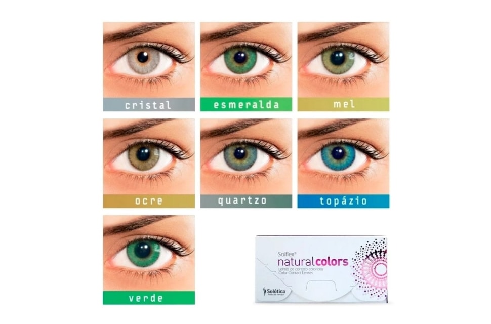 Lentes de contato coloridas Solflex Natural Colors - Sem grau