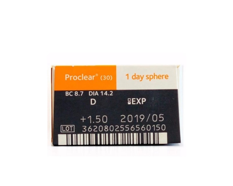 Informação técnica Lentes de Contato Proclear 1 Day