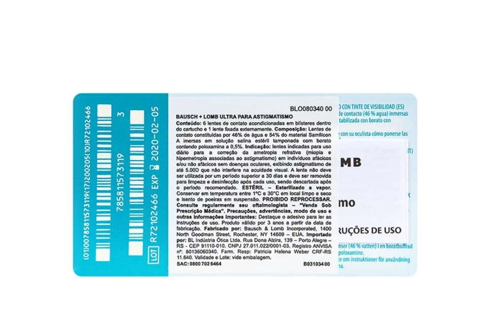 Lentes de contato Ultra para Astigmatismo