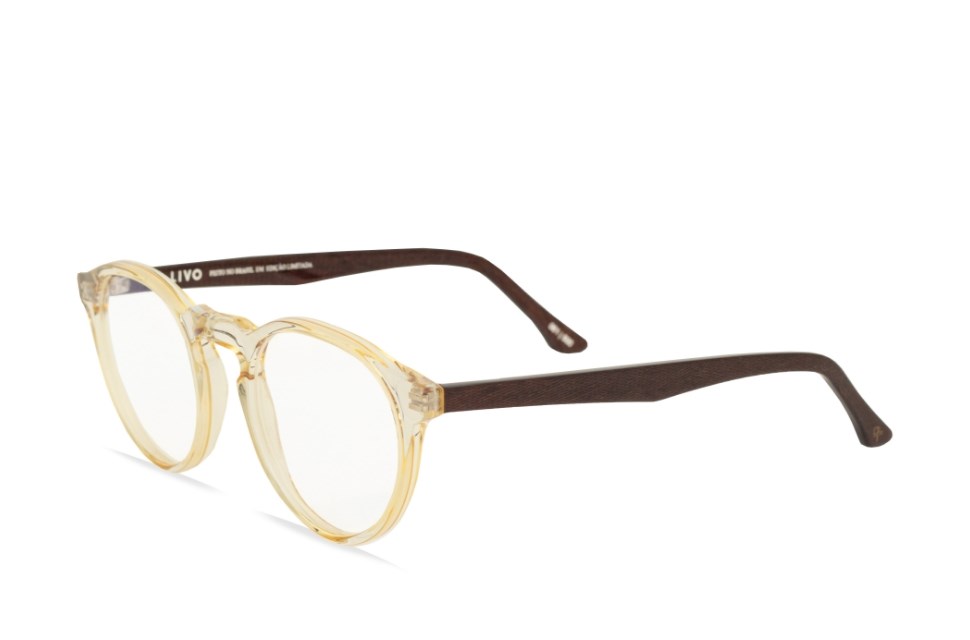 Óculos de grau Livo Armando - Amarelo Cristal-foto-do-produto-1