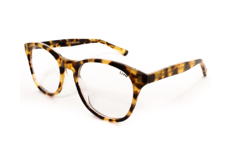 Óculos de grau Livo Art - Demi Amarelo + Cristal-foto-do-produto-1