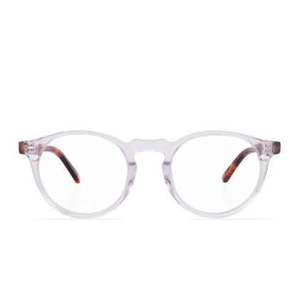 Óculos de grau Livo Fred - Cristal + Demi Ruivo