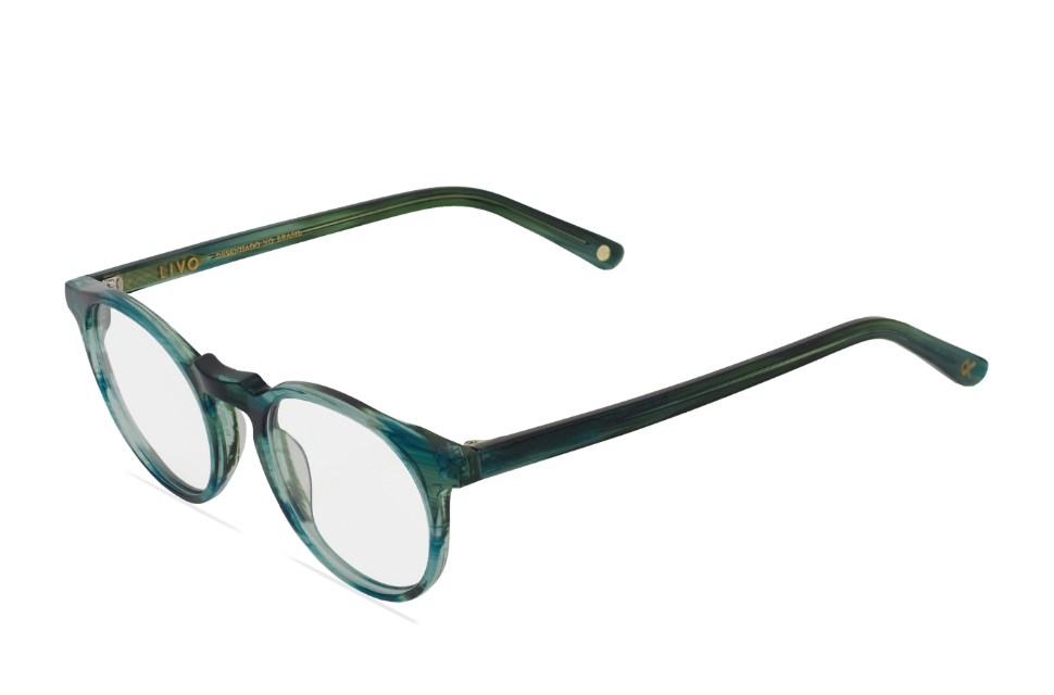 Óculos de grau Livo Fred - Verde Rajado-foto-do-produto-1
