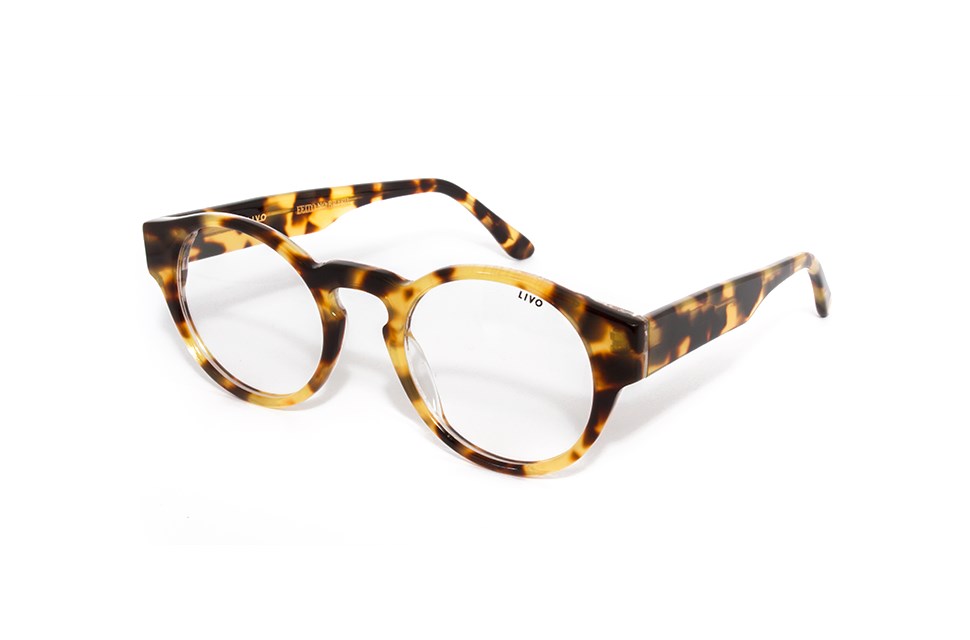 Óculos de grau Livo Jules - Demi Amarelo + Cristal-foto-do-produto-1