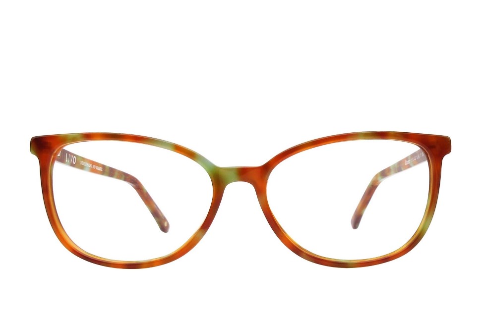Óculos de grau Livo Karen - Demi Ruivo + Turquesa-foto-do-produto-0