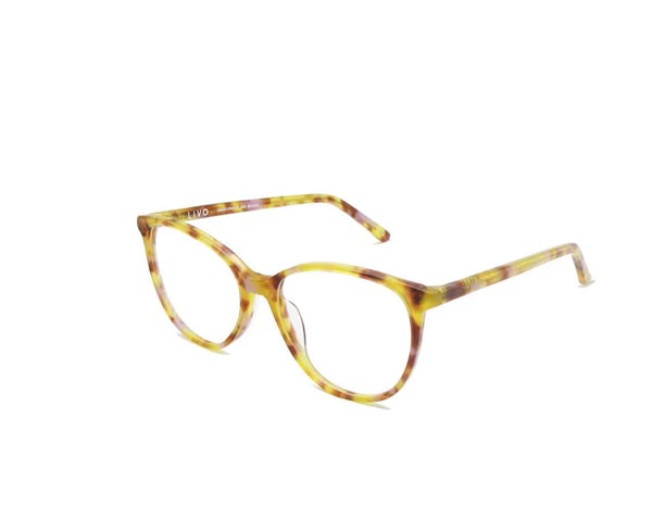 Óculos de grau Livo Lu Demi - Amarelo + Lavanda