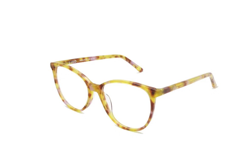 Óculos de grau Livo Lu Demi - Amarelo + Lavanda-foto-do-produto-1