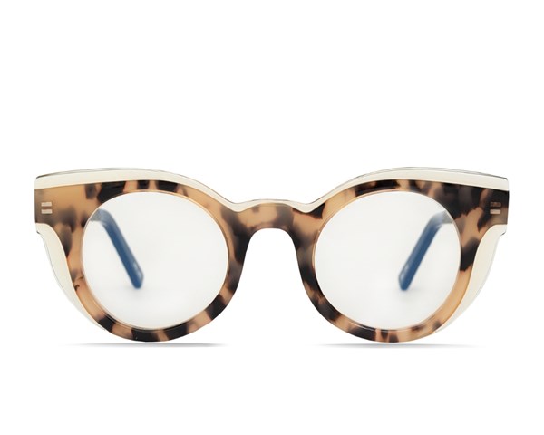 Óculos de grau Livo Nina - Demi Branco + Cristal