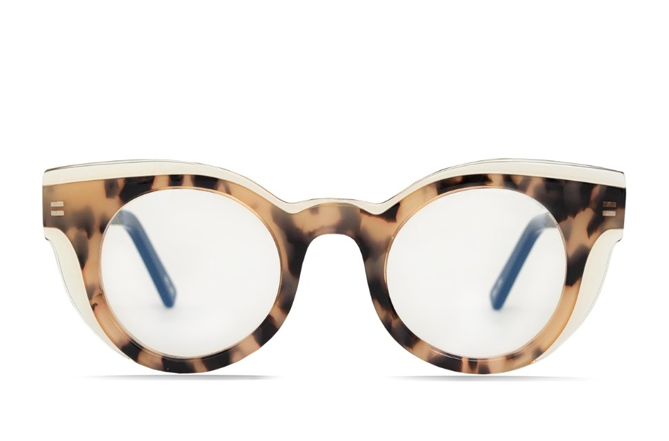 Óculos de grau Livo Nina - Demi Branco + Cristal-foto-do-produto-0