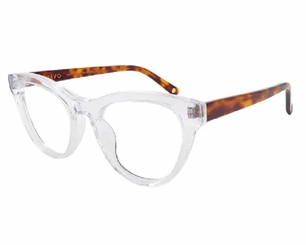 Óculos de grau Livo Nora - Cristal + Demi Ruivo