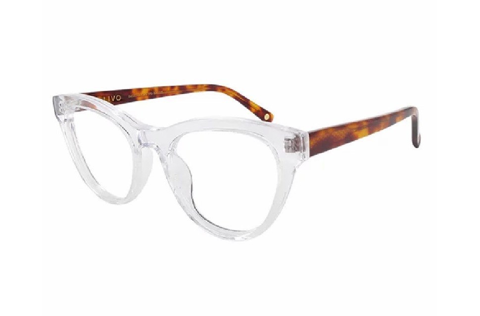 Óculos de grau Livo Nora - Cristal + Demi Ruivo-foto-do-produto-1