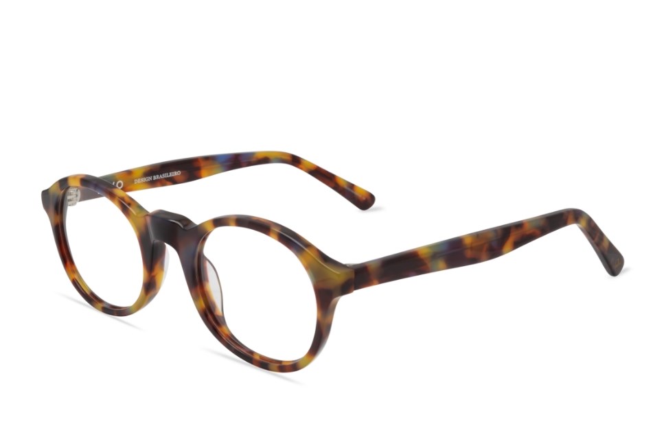 Óculos de grau Livo Octavio - Demi Amarelo + Azul-foto-do-produto-1