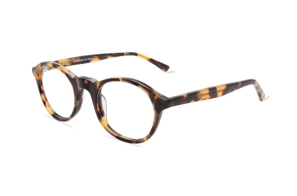 Óculos de grau Livo Octavio - Demi Amarelo + Cristal-foto-do-produto-1