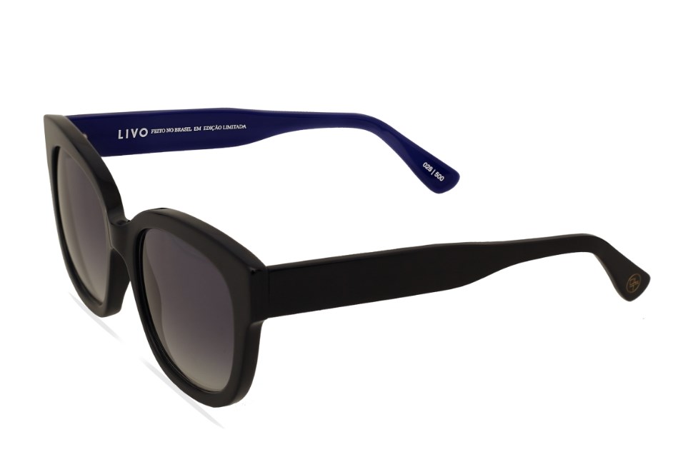 Óculos de Sol Livo Antonella - Preto + Azul-foto-do-produto-1