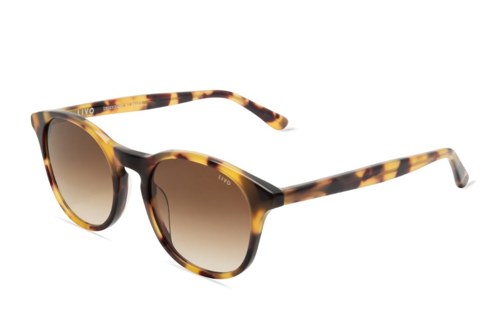 Óculos de Sol Livo Art - Demi Amarelo 2-foto-do-produto-1