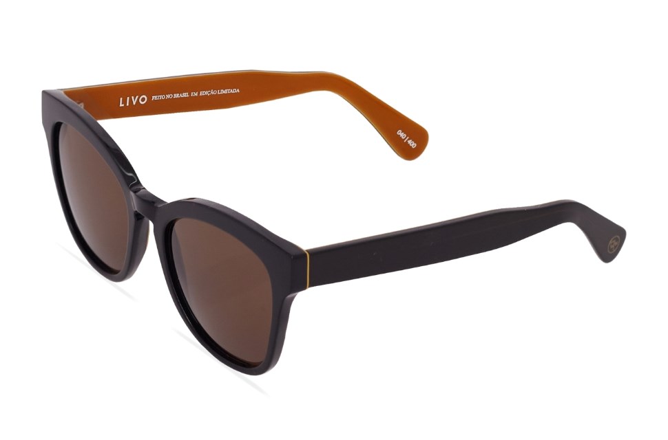 Óculos de Sol Livo Emma - Preto + Caramelo-foto-do-produto-1
