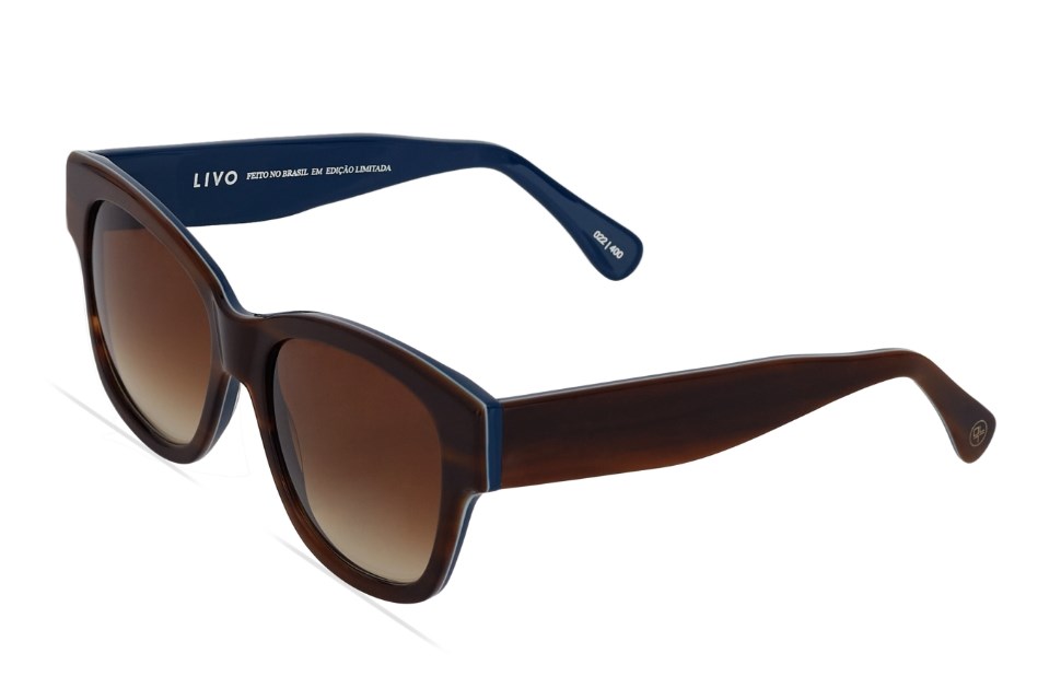 Óculos de Sol Livo Hilda - Marrom + Azul-foto-do-produto-1