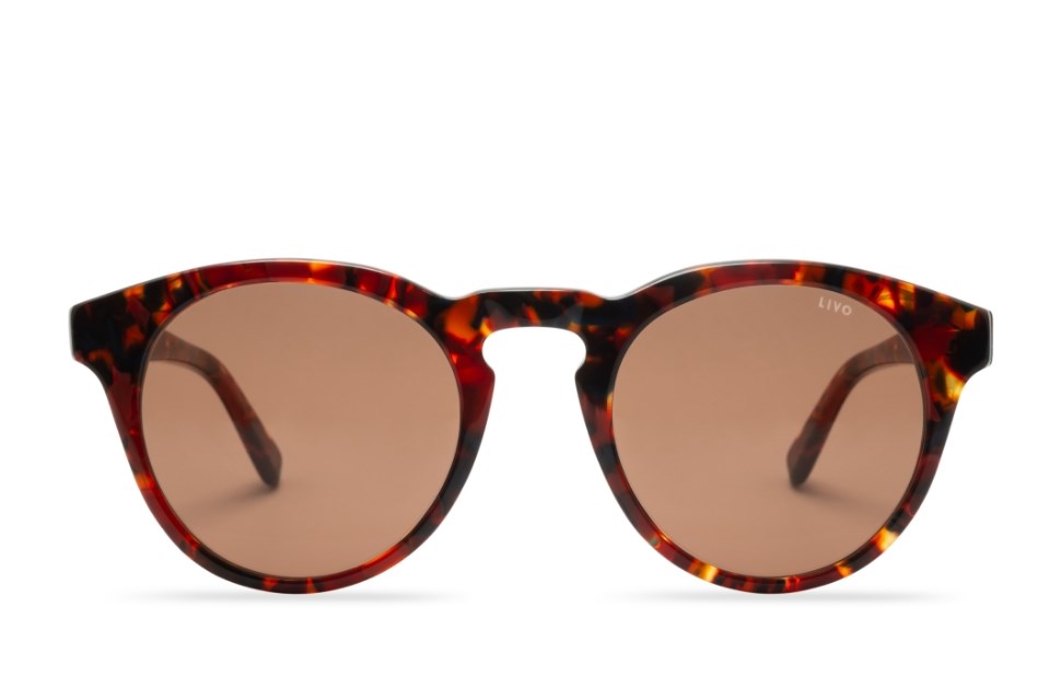 Óculos de Sol Livo John - Demi Vermelho + Azul-foto-do-produto-0