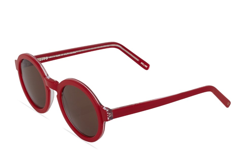 Óculos de Sol Livo Noah - Vermelho + Cristal-foto-do-produto-1