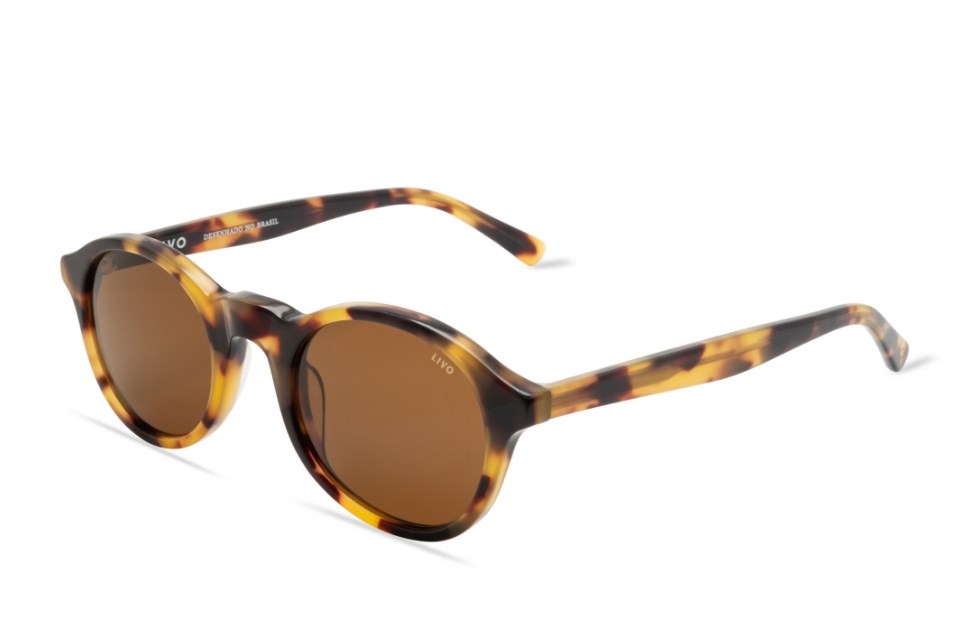 Óculos de Sol Livo Octavio - Demi Amarelo 2-foto-do-produto-1