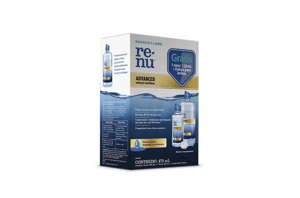 Renu Advanced 475 ml - Solução multiuso para lentes de contato