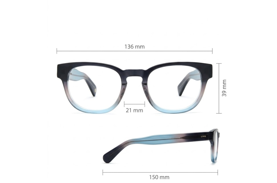 Sasha - Marrom + Azul Degradê