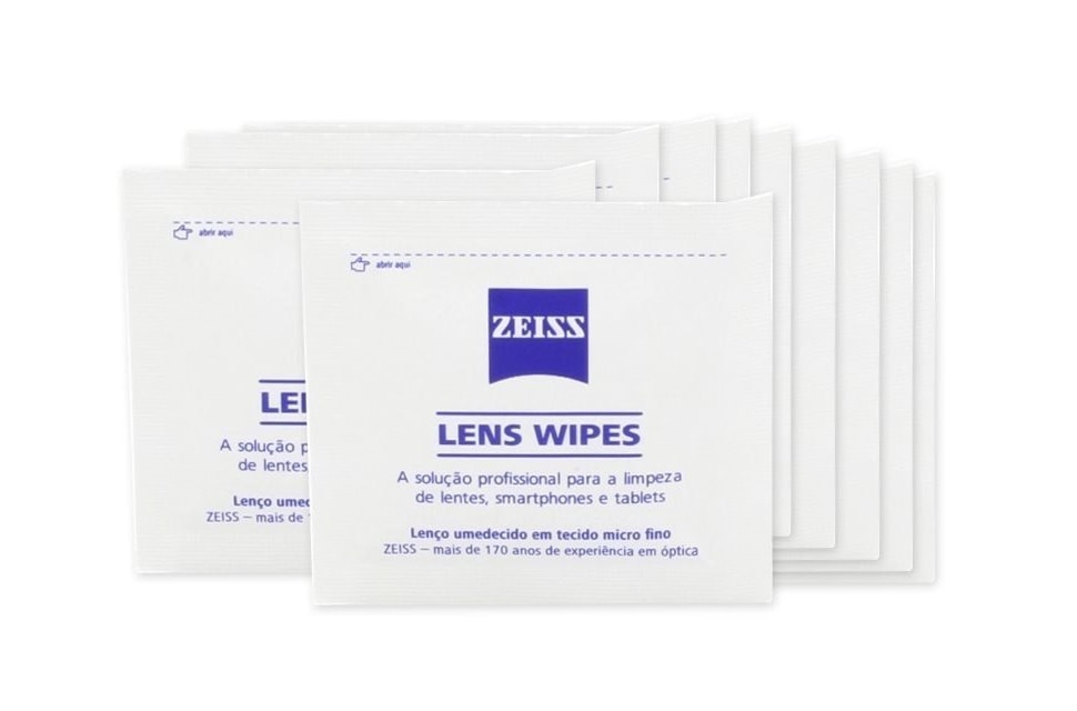 Zeiss Lens Wipes - Lenços para limpeza de lentes e telas digitais