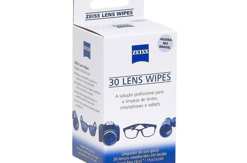 Zeiss Lens Wipes - Lenços para limpeza de lentes e telas digitais