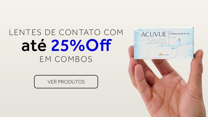 Lentes de contato com até 25%OFF no combo!
