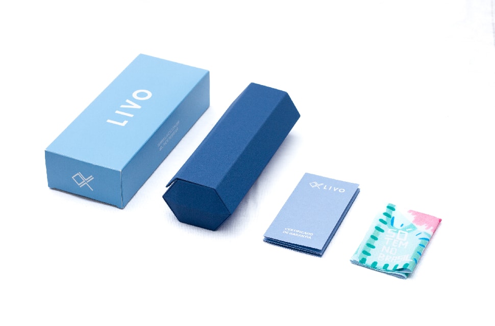 Estojo Óculos de Sol Livo Miles - Marrom Cristal