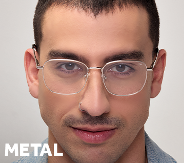 Metal oculos de grau masculino Metal
