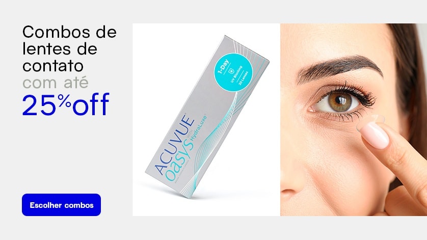 Lentes de contato com até 29%OFF + 25%OFF no combo!
